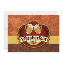 Oktoberfest Beer Party Double Mug Toast Custom Announcements