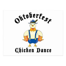 Oktoberfest Chicken Dance Postcard