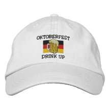 Oktoberfest Drink Up Embroidered Cap Embroidered Hat