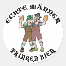 Oktoberfest ECHTE MÄNNER TRINKEN BIER Stickers
