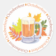 Oktoberfest in the Round Sticker
