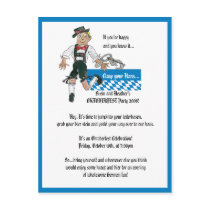 Oktoberfest Invitation Personalised Postcards