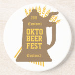 oktoberfest - oktoBEERfest! - Customise it! Beverage Coaster