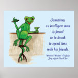 Ol Gecko forced to be drinking to enjoy his friend