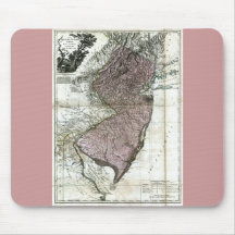 Old 1777 New Jersey Map Mouse Mat
