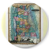 Old 1826 Alabama Map Pin