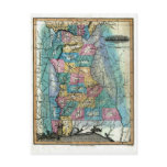 Old 1826 Alabama Map Postcards