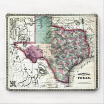 Old 1866 Texas Map Mousemats