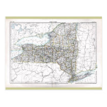 Old 1884 New York Map postcards