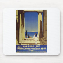 Old Advert Humburg Greece Mousepad
