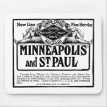 Old Advert Illinois Central Railroad Mouse Pads
