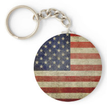Old American Flag Keychain