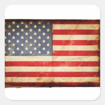 Old American Flag Sticker.