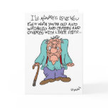Old and Wrinkled Greeting Card