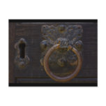 Old antique door knocker - postcard