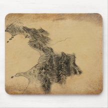 old antique map of costal area mouse pad