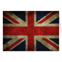 Old Antique UK British Union Jack Flag Cards