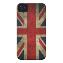 Old Antique UK British Union Jack Flag Case-Mate iPhone 4 Case