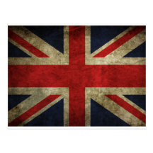 Old Antique UK British Union Jack Flag Postcard