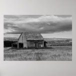 Old Barn with Sky "Black and White" Print