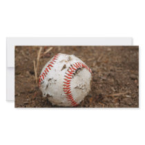 old baseball personalized photo card