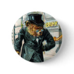 Old Bear by Bank - Letter O - Vintage Teddy Bear buttons