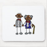 Old Black Gay Couple mousepads
