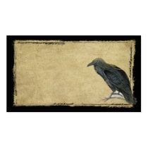 Old Black Raven- Prim Grungy Biz Card