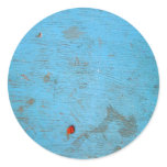 Old Blue Fence Round Stickers