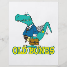 old bones funny dino dinosaur toon full color flyer