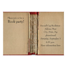 Old Book Invitation