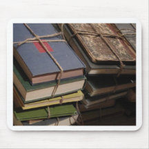 Old book stack mousepad