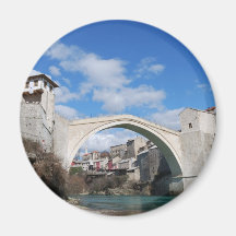 Old Bridge in Mostar Fridge Magnets