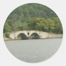 Old Bridge Round Stickers