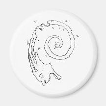 Old BSD Spyral Face Logo Magnets
