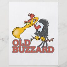 old buzzard funny cartoon character flyers
