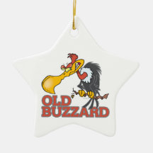 old buzzard funny cartoon character christmas tree ornaments