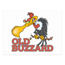 old buzzard funny cartoon character post card