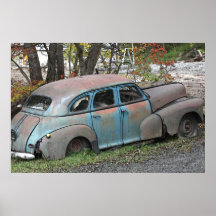 old car poster