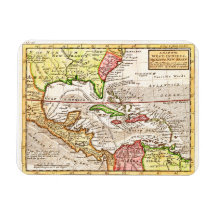 Old Caribbean Map Magnet