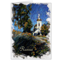 Old Church in Slotino Village, Near Moscow Card