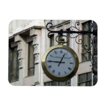Old-clock-with-roman-letters OLD FASHIONED CLOCK R Vinyl Magnet