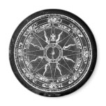 Old Compass Rose (B&W) Fridge Magnet