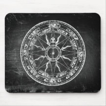 Old Compass Rose (B&W) Mousepads
