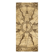 Old Compass Rose Full Color Rack Card