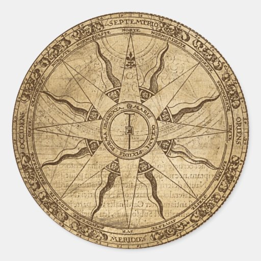 Old Compass Rose Stickers