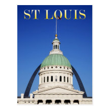 Old Courthouse and Gateway Arch, St Louis Post Card