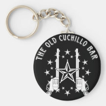 Old Cuchillo Bar  - Black Background Keychain