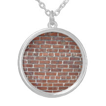 Old Damaged Brick Wall Background Necklace