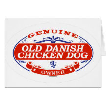 Old Danish Chicken Dog Card